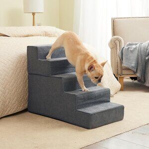 EHEYCIGA Dog Stairs for High Bed 22.5" H, 5-Step